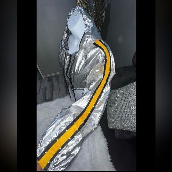 LF Brand Metallic Jumpsuit Set-One of a Kind - Picture 6 of 12